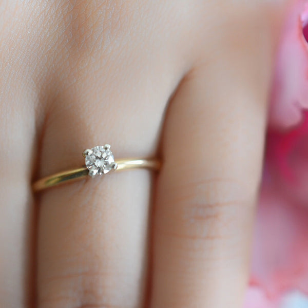 Anillo de Compromiso Diamante oro 14k 21265o