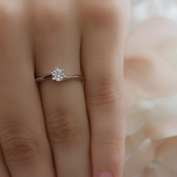 Anillo de Compromiso Oro Blanco 14k 176-12