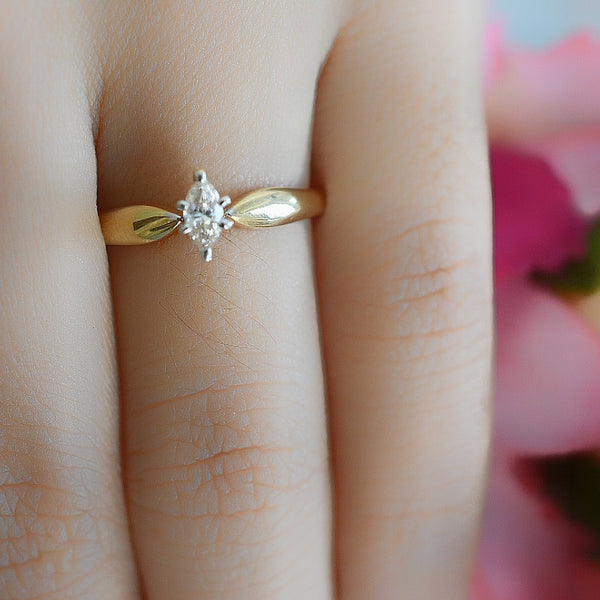 Anillo de Compromiso Diamante Oro 14k 21201o
