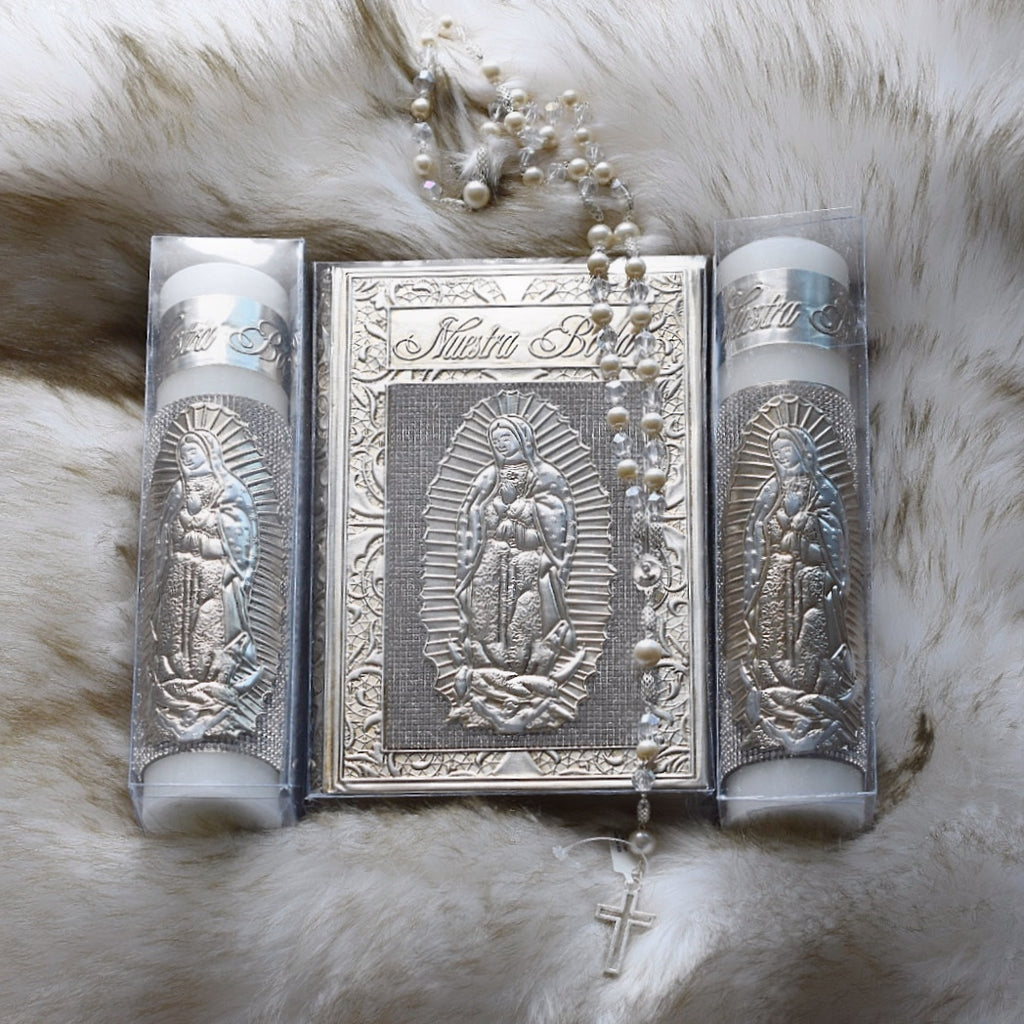 Biblia y Cirios Virgen de Guadalupe BC-03