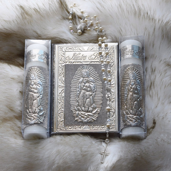 Biblia y Cirios Virgen de Guadalupe BC-03