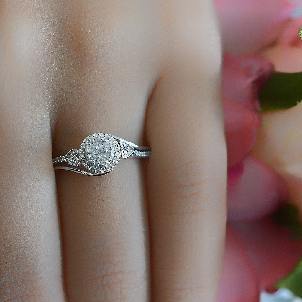 Anillo de Compromiso Diamantes 14k 21229ob