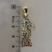 Dije Santísima Muerte 2A7 Oro Combinado 14K