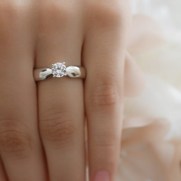 Anillo de Compromiso Oro Blanco 14k 176-10