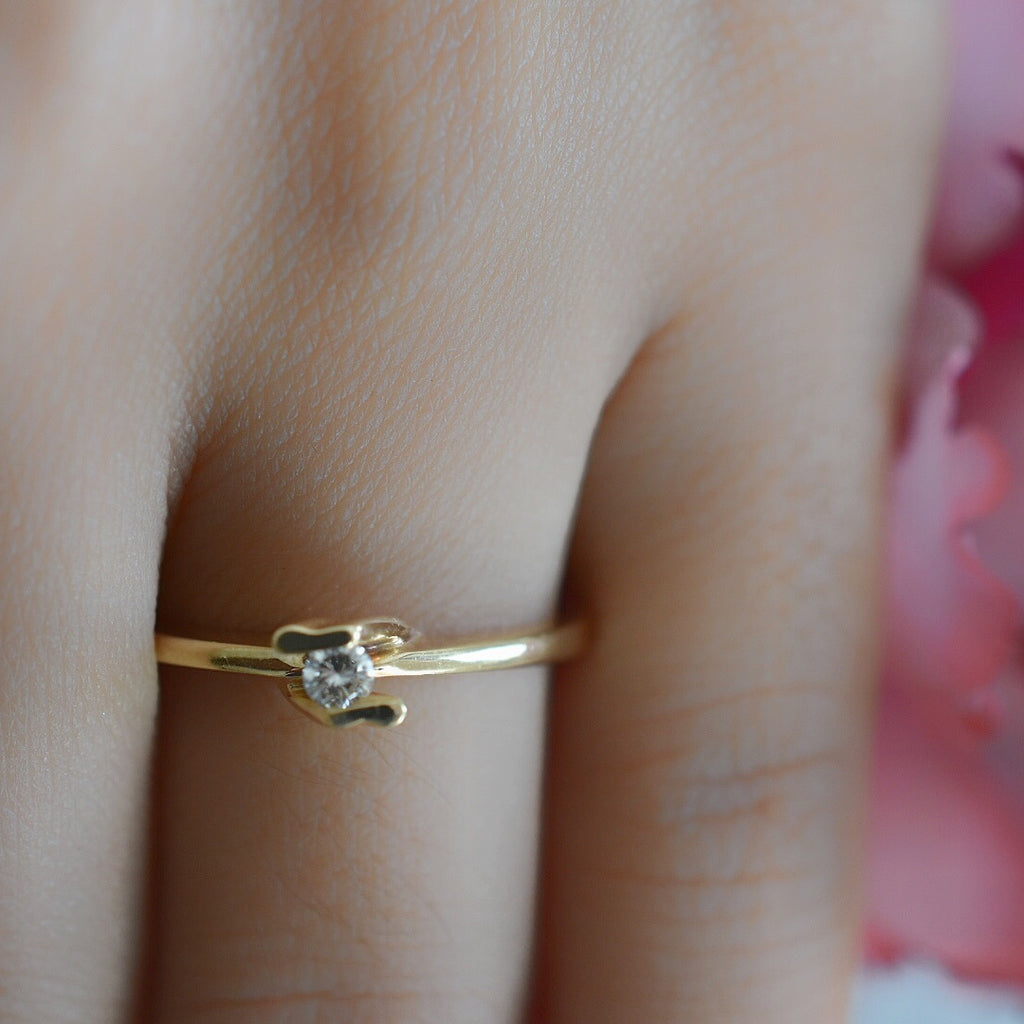 Anillo Compromiso Diamante 14k Mod. 4131