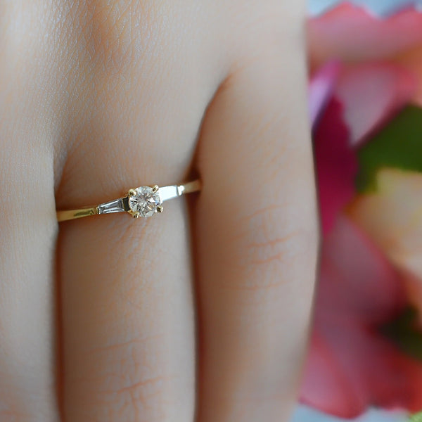 Anillo Compromiso Diamante 14k Mod. 0442
