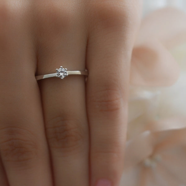 Anillo de Compromiso Oro Blanco 14k 176-7