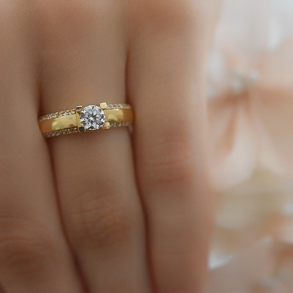 Anillo Compromiso Oro 14k Mod. GJIP45-007