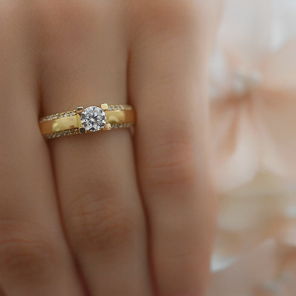 Anillo Compromiso Oro 14k Mod. GJIP45-007