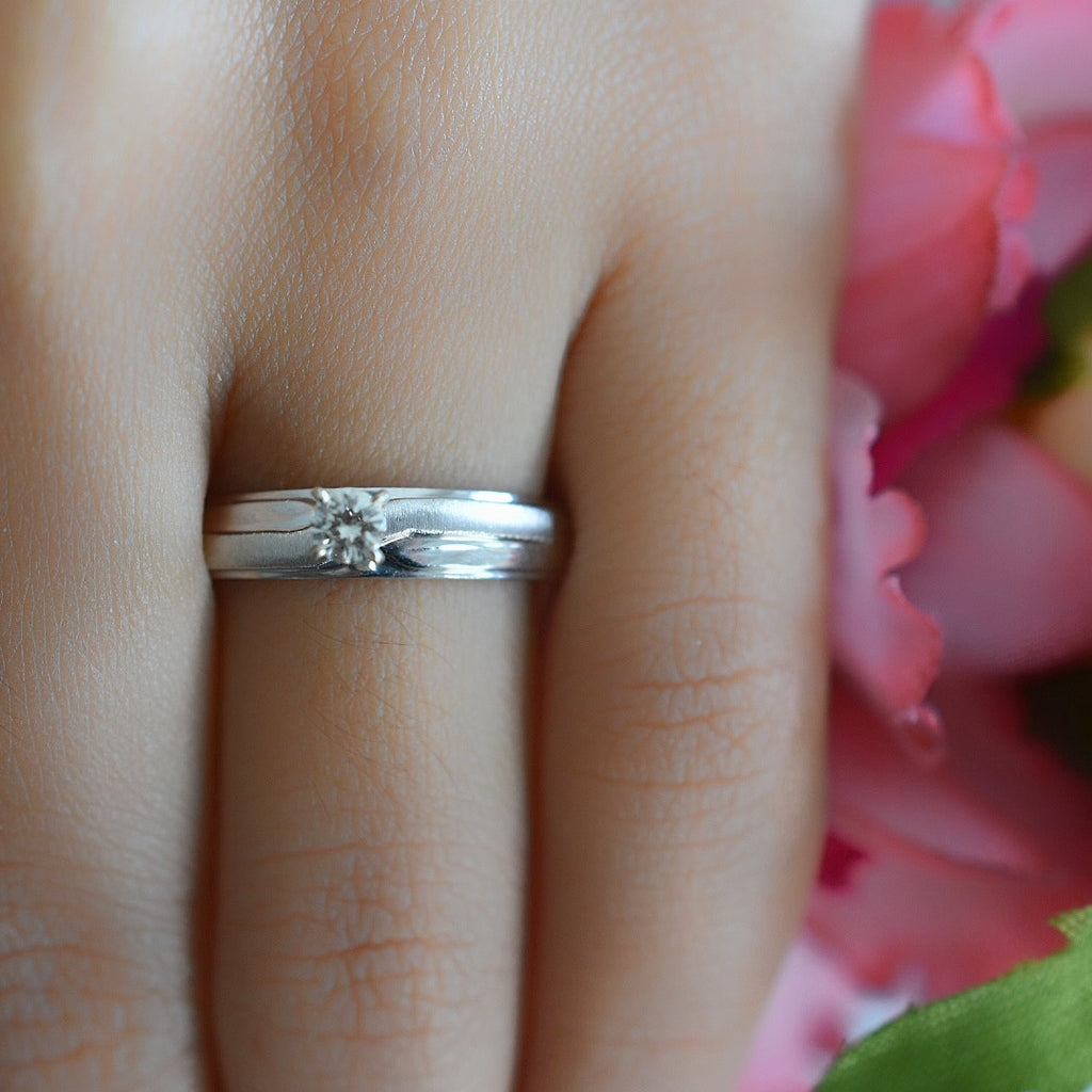 Anillo de Compromiso Diamante Oro 14k 21202o