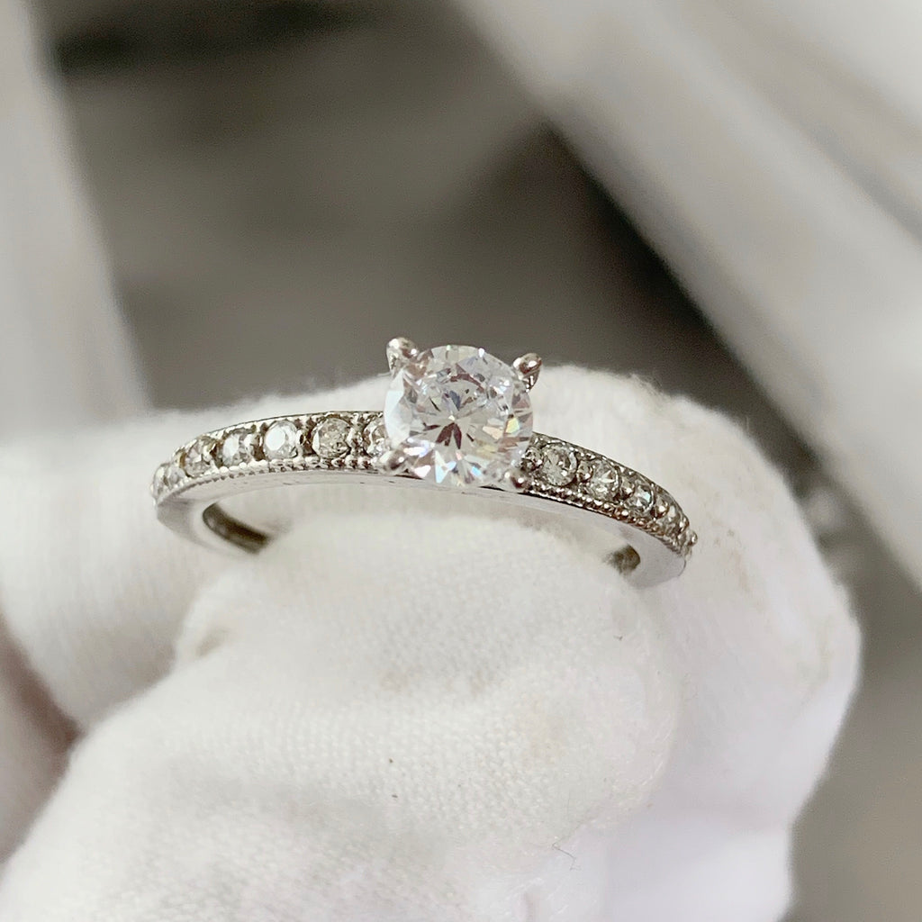 Anillo de Compromiso Oro Blanco 14k 176-5