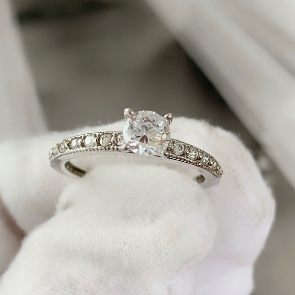 Anillo de Compromiso Oro Blanco 14k 176-5