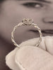 Anillo de Compromiso Diamantes Oro Blanco 14k 21199o