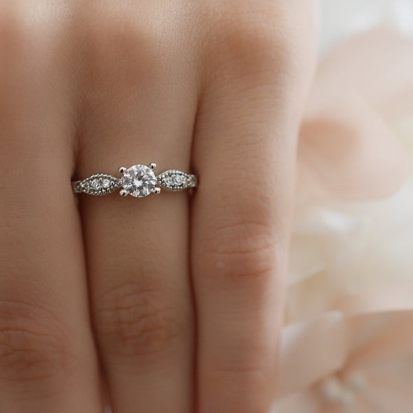 Anillo Compromiso Oro Blanco 14k 176/2