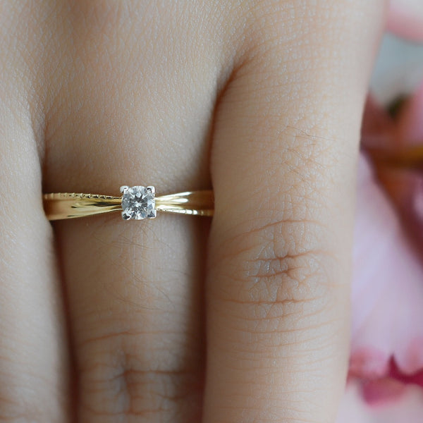 Anillo de Compromiso Diamante Oro 14k 42579